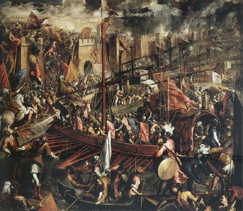 Domenico Tintoretto The Conquest of Constantinople oil painting image